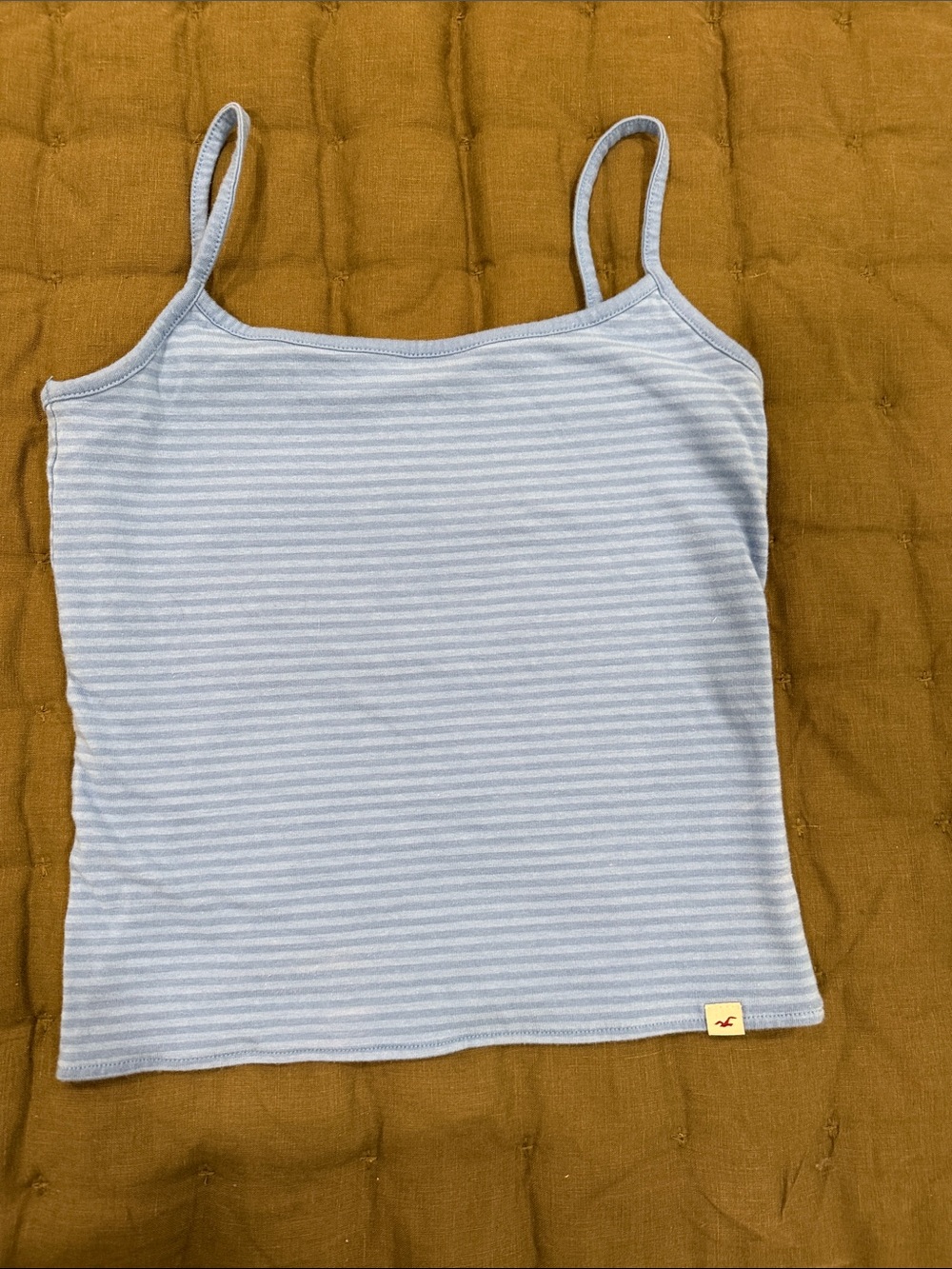 Hollister Reversible Pale Blue Striped Spaghetti Strap Cami